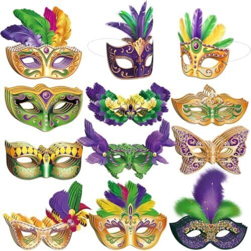 4144 96 Pcs Mardi Gras Masks Bulk Masquerade Venetian Costume Mask